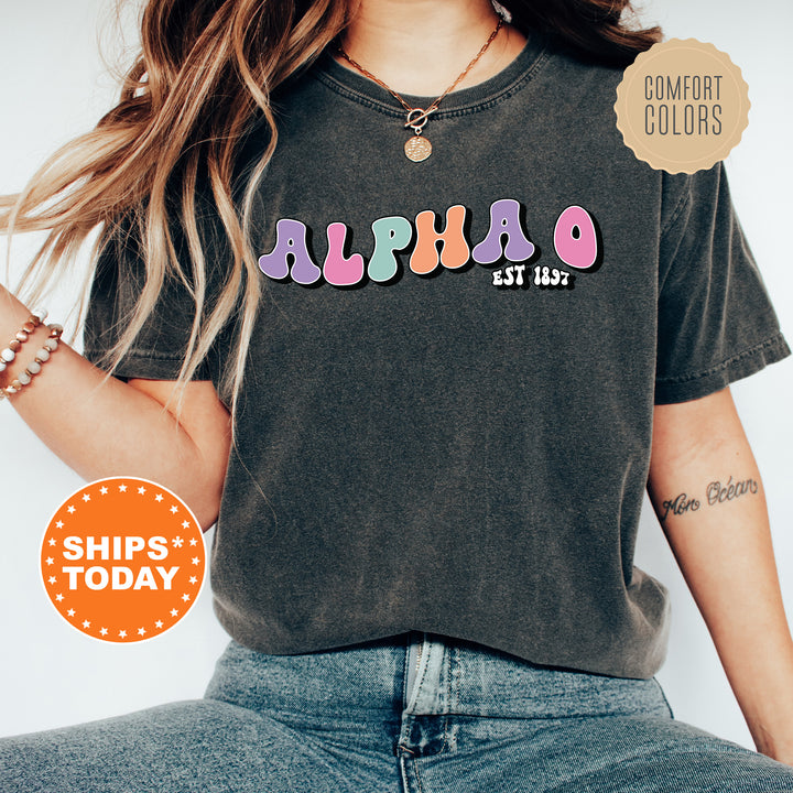 a woman wearing a shirt that says aloho