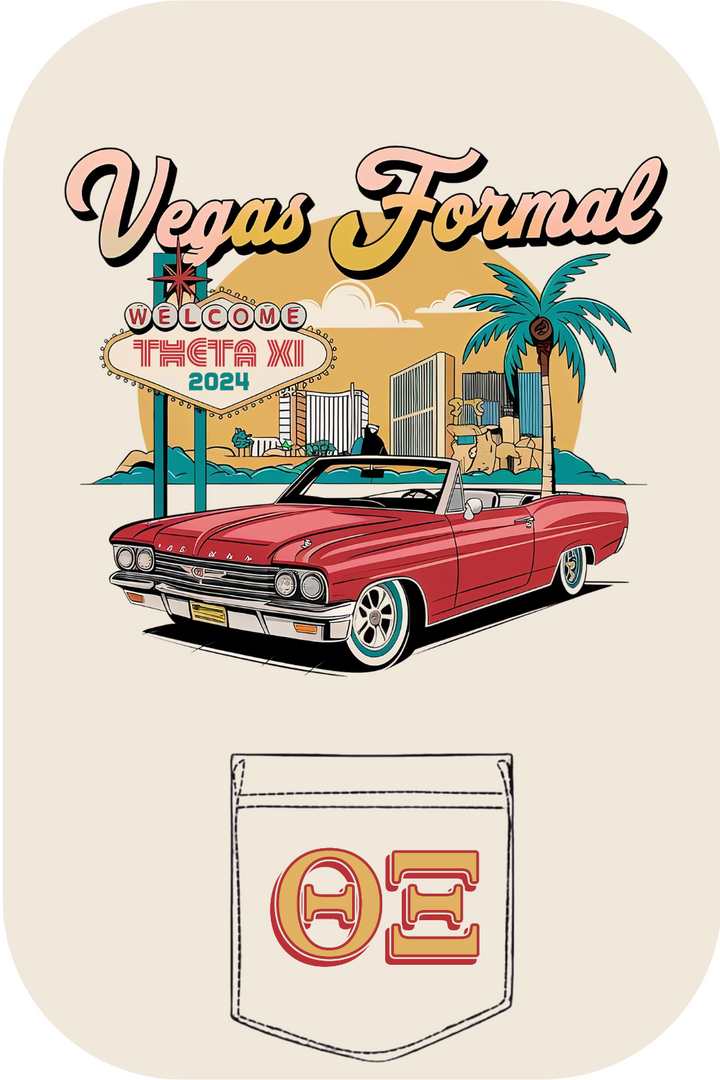 Custom Welcome Theta Xi Vegas Formal