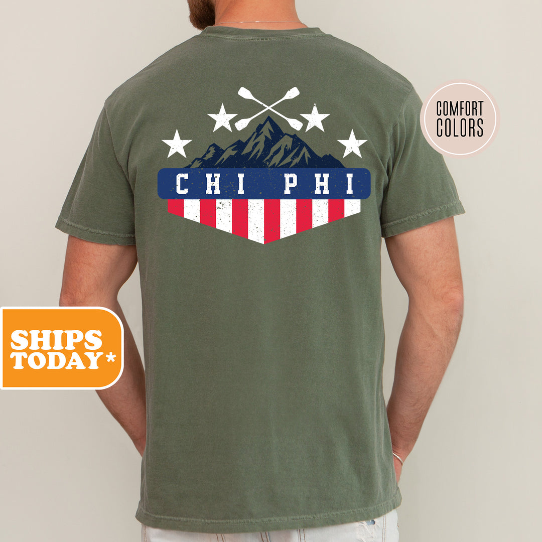 a man wearing a t - shirt with the words chi chi on it