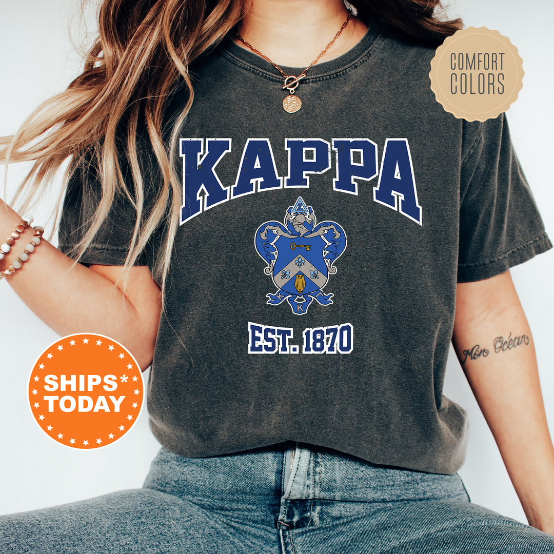 a woman wearing a shirt that says kappa