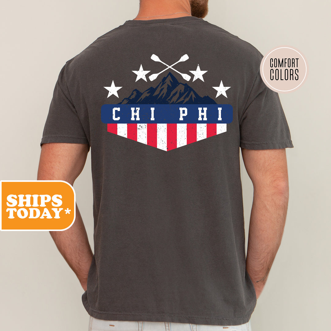 a man wearing a t - shirt with the words chippi on it