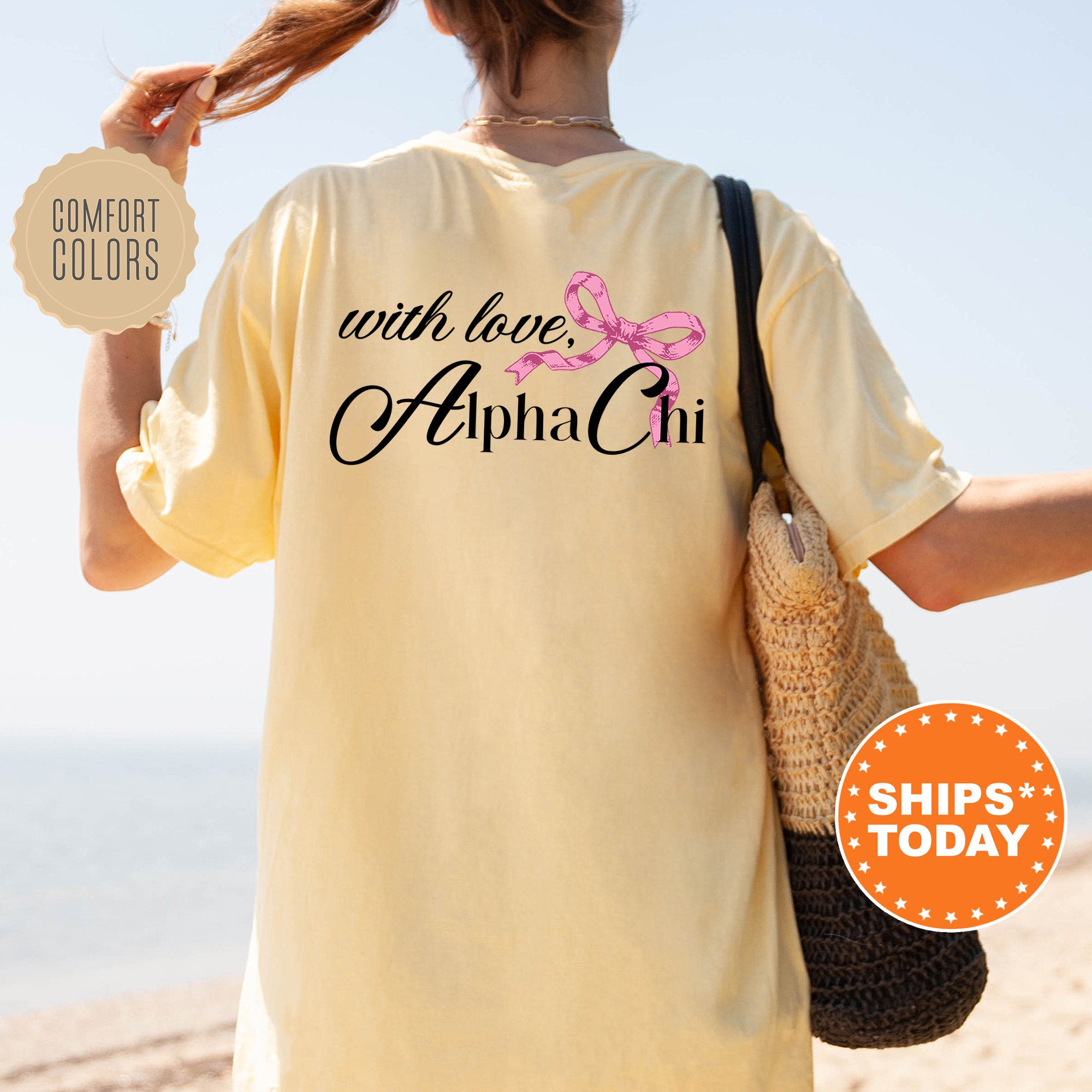 a woman walking on a beach holding a purse