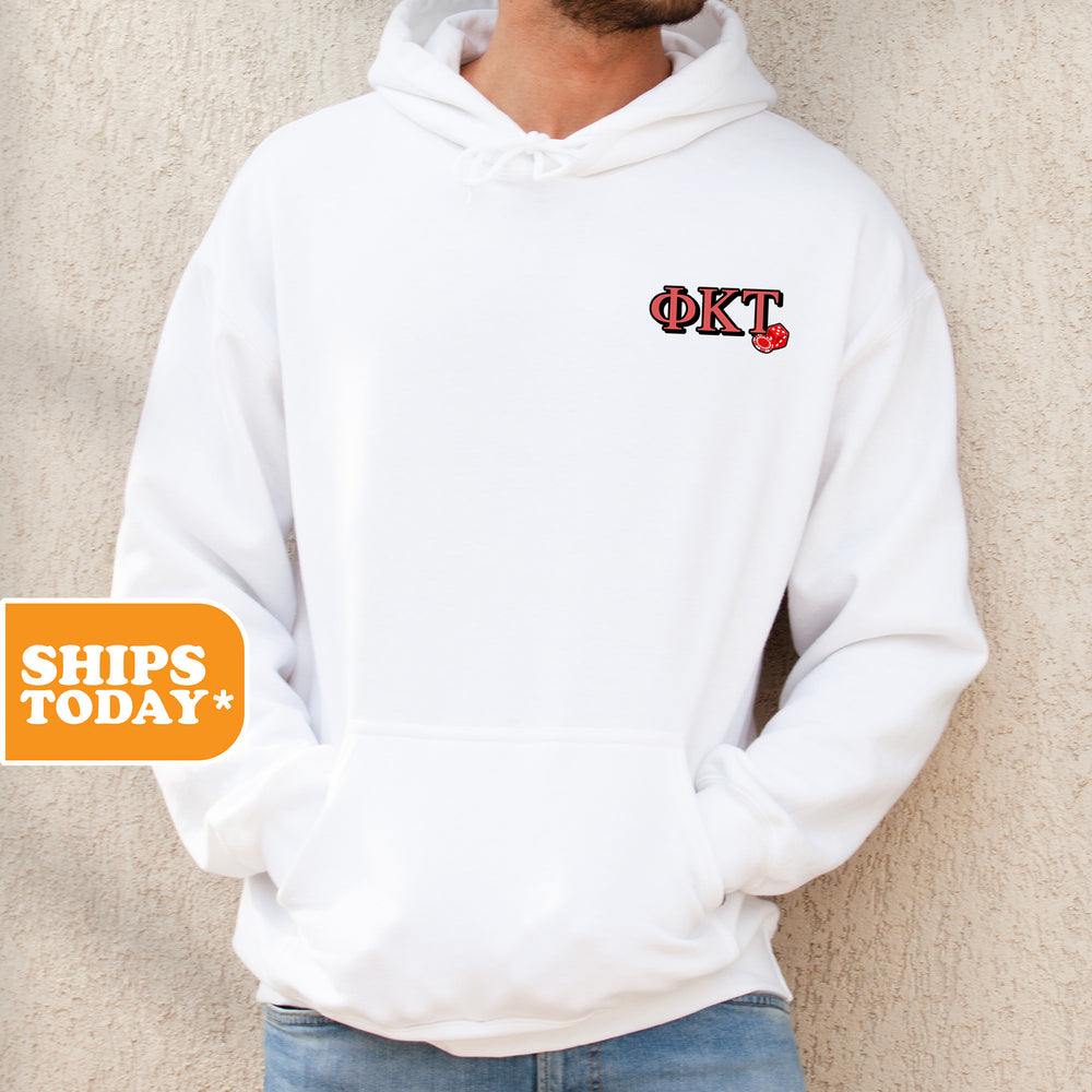 a man wearing a white hoodie with the word okt on it