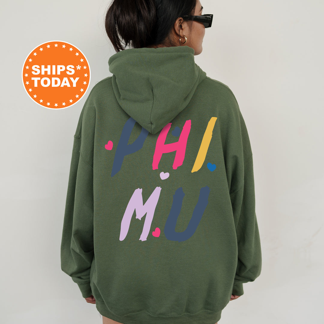 a woman wearing a green hoodie with the words hip mob printed on it