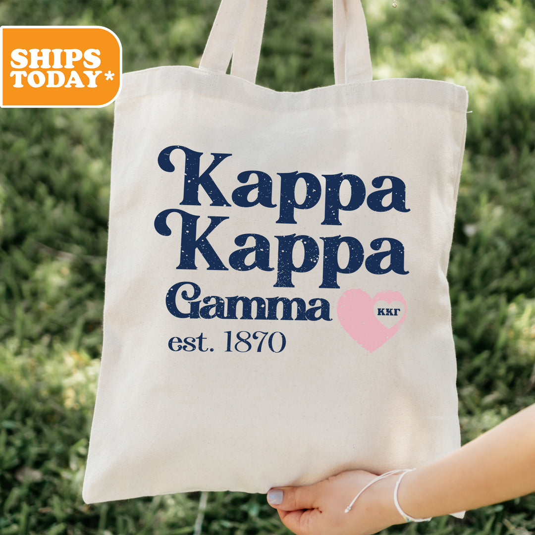 a person holding a white bag with the words kappa kappa ga