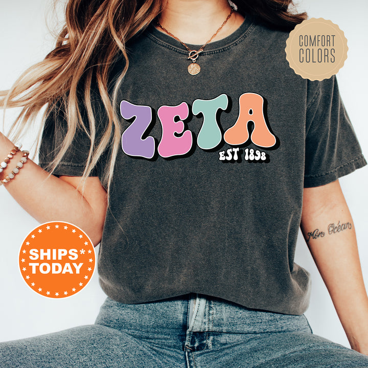 a woman wearing a t - shirt with the word zera on it