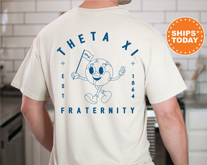 Theta Xi World Flag Fraternity T-Shirt | Theta Xi Shirt | Comfort Colors Tee | Fraternity Gift | Greek Life Apparel _ 15599g