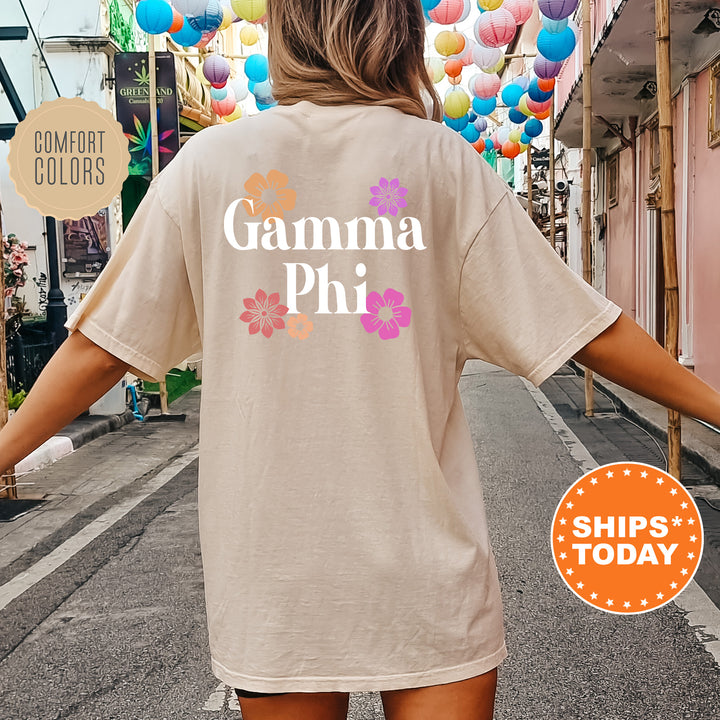 a woman walking down a street holding her arms out
