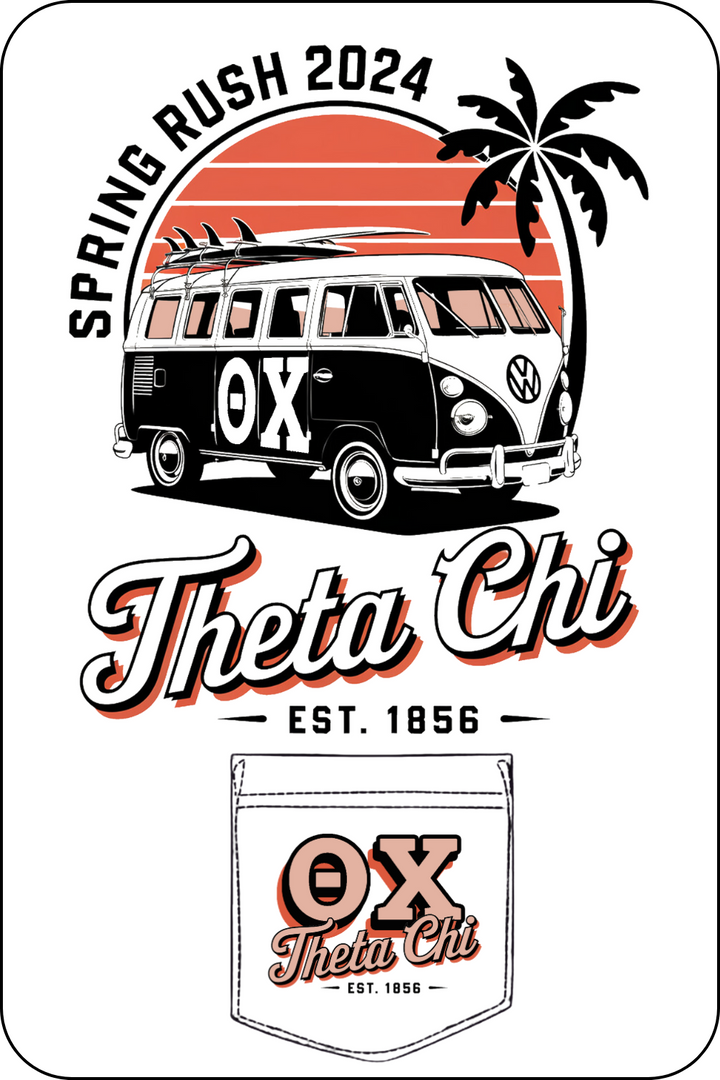 Custom Theta Chi Spring Rush Design