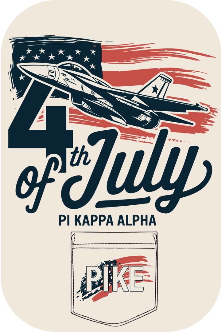 Custom Pi Kappa Alpha Fourth of July Design PIKE 4th of July