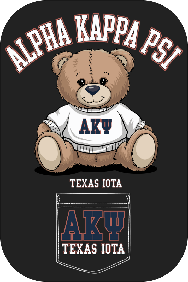 Custom Alpha Kappa Psi Bear Design