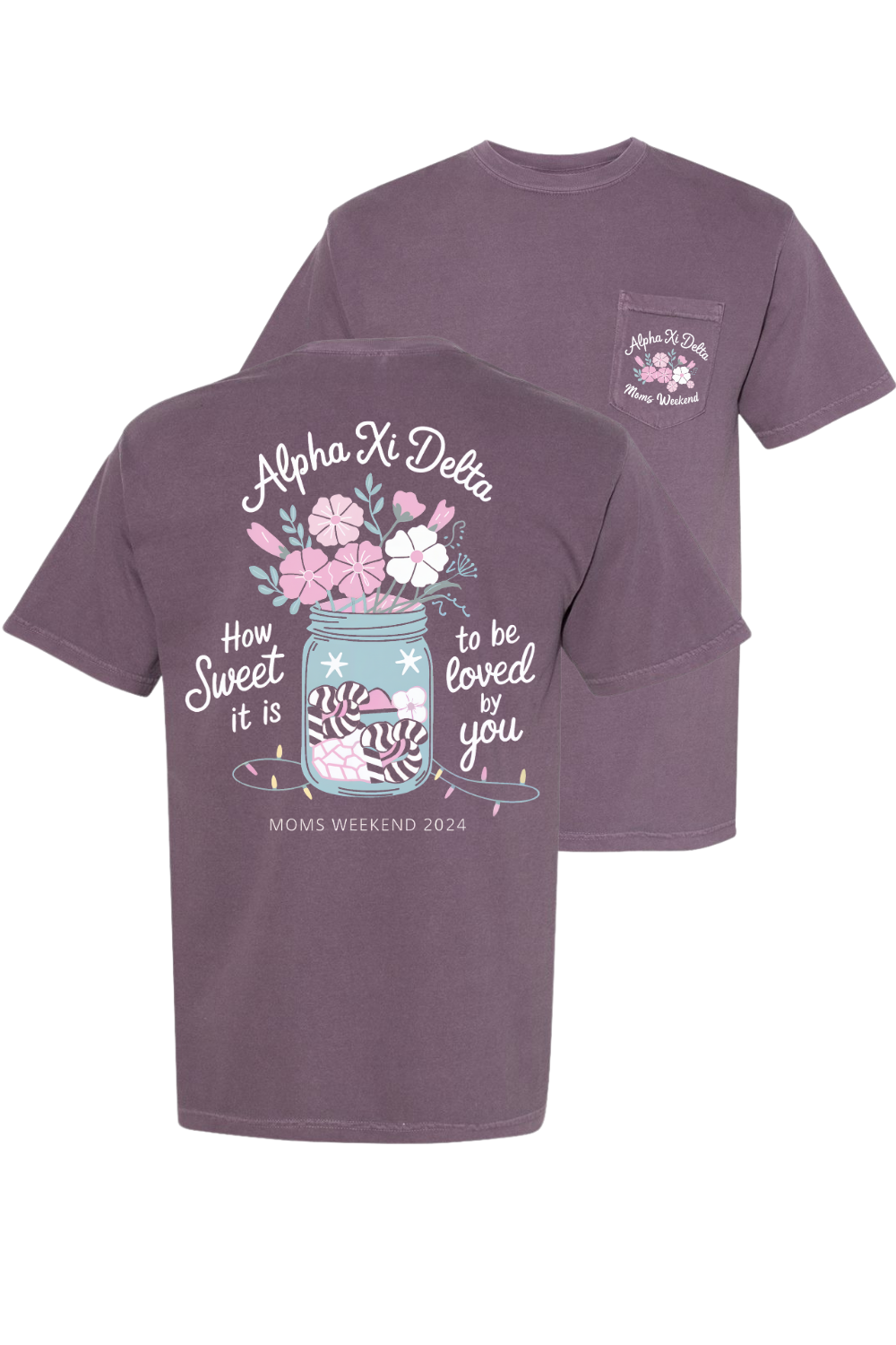 Custom Alpha Xi Delta Mom's Weekend Floral Shirt