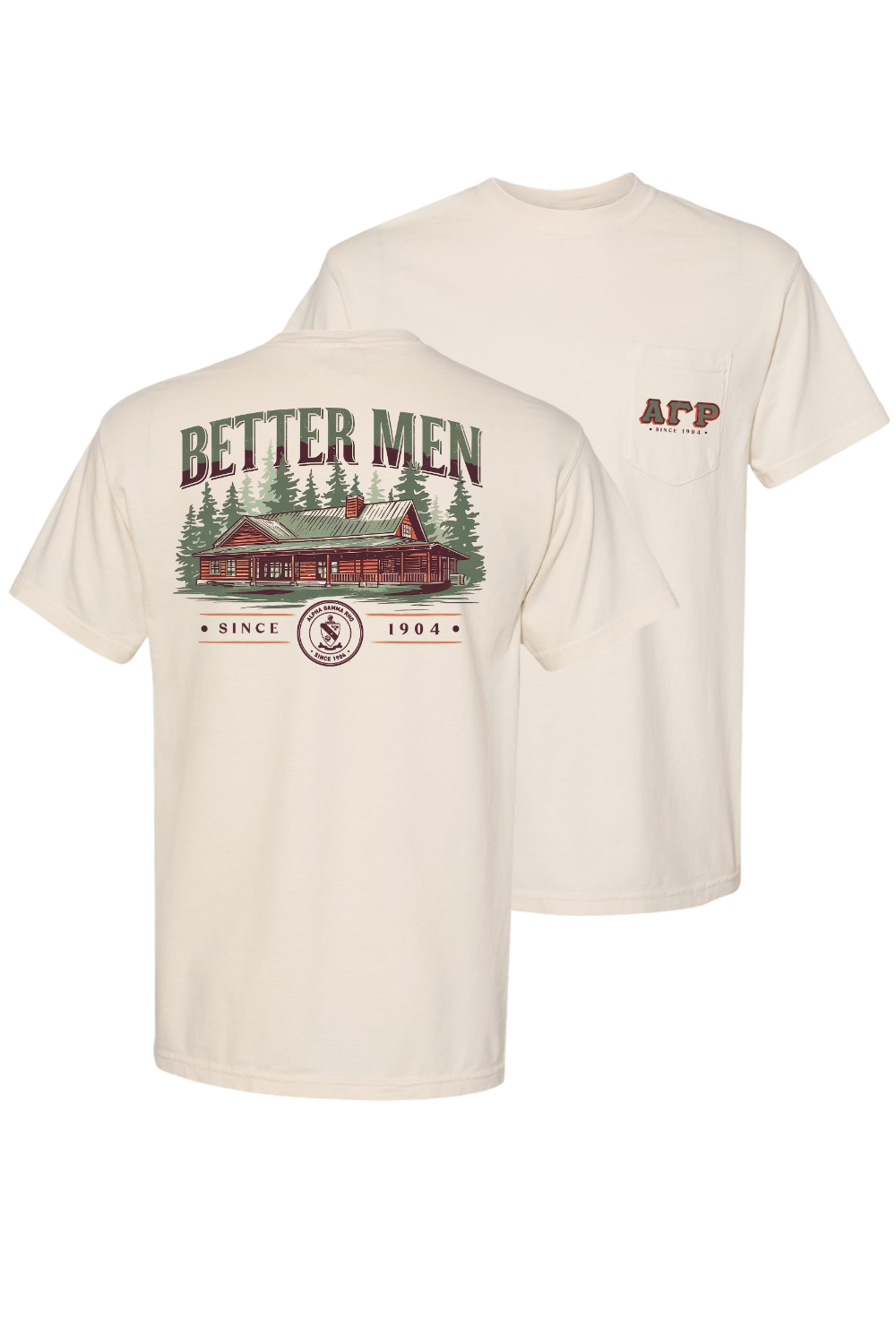 Custom Alpha Gamma Rho Better Men Forest Cabin House Design