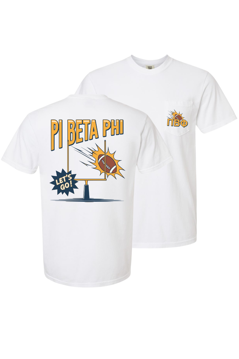 Custom Let's Go Pi Beta Phi Football