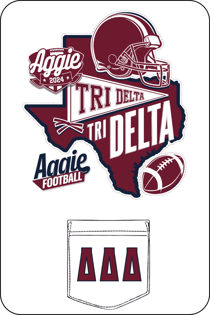 Custom Aggie Football Tri Delta