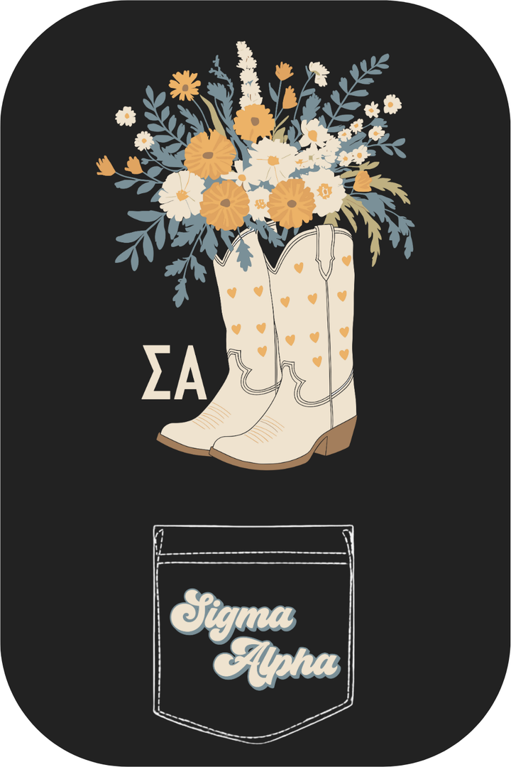 Custom Flower Boots Sigma Alpha