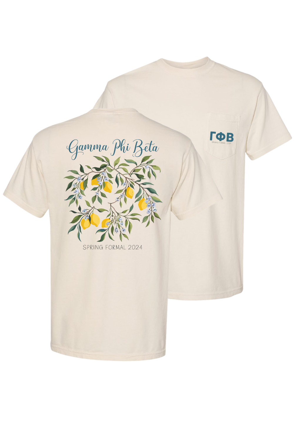 Custom Gamma Phi Beta Spring Formal Lemon