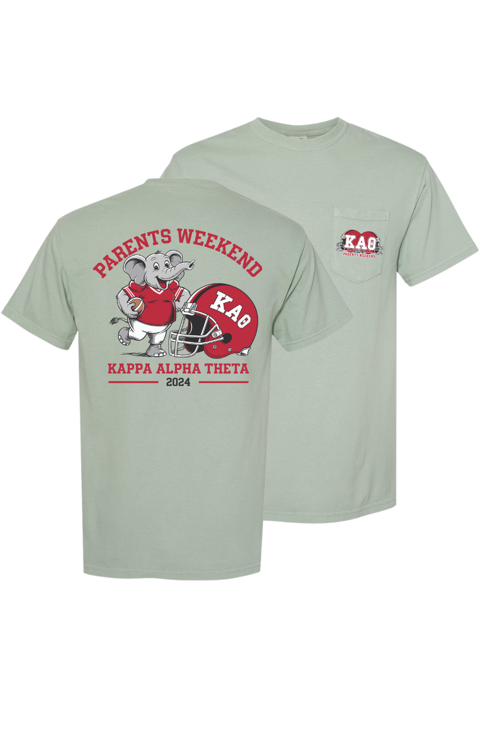 Custom Parents Weekend Kappa Alpha Theta Elephant Football