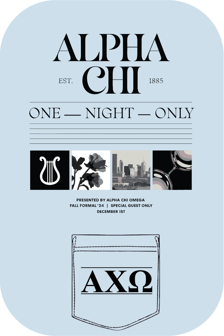 Custom Alpha Chi One Night Stay Only