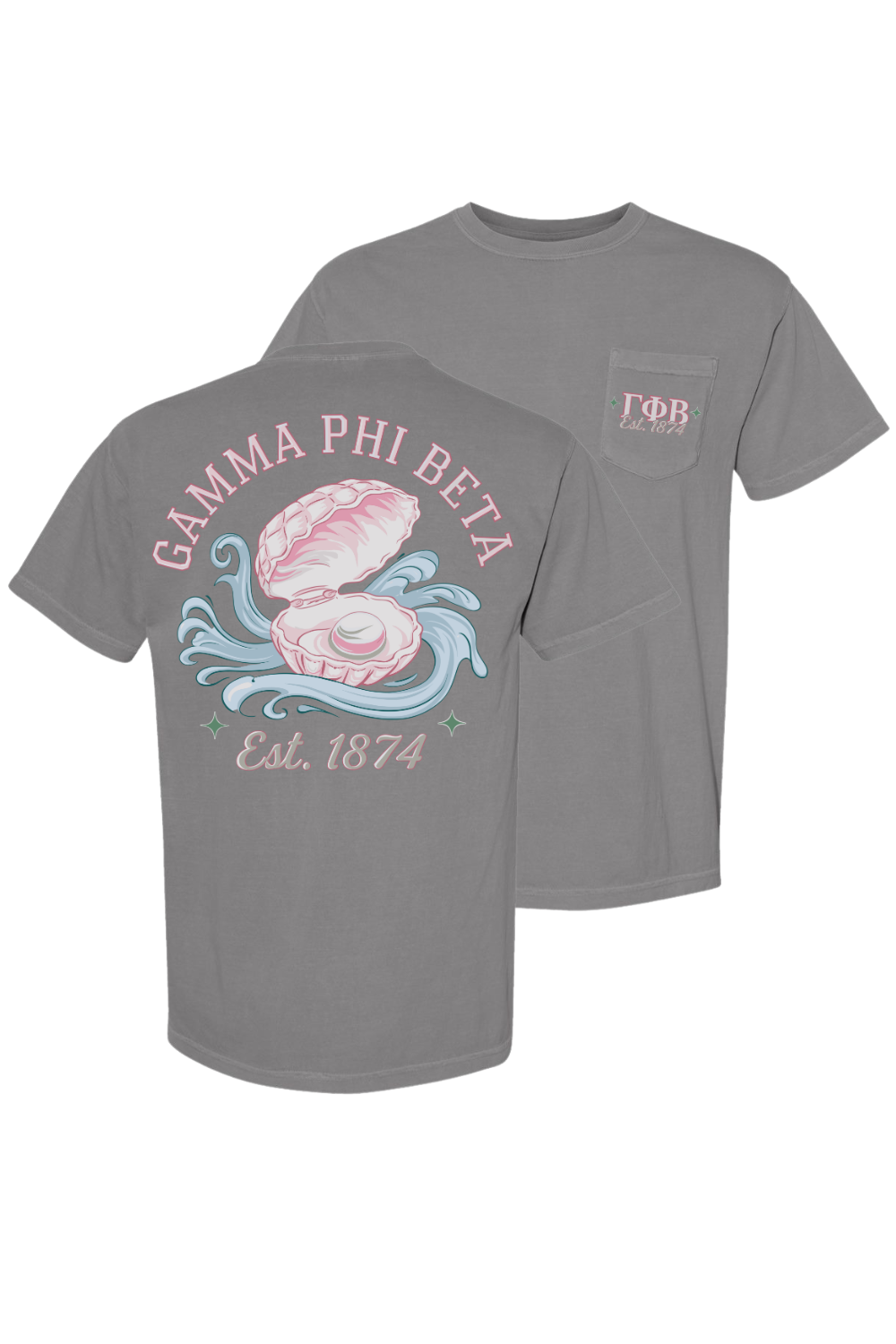 Custom Gamma Phi Beta Shell Pearl