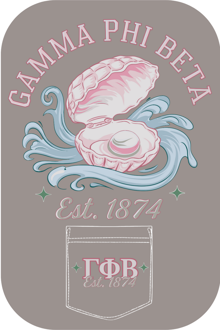 Custom Gamma Phi Beta Shell Pearl