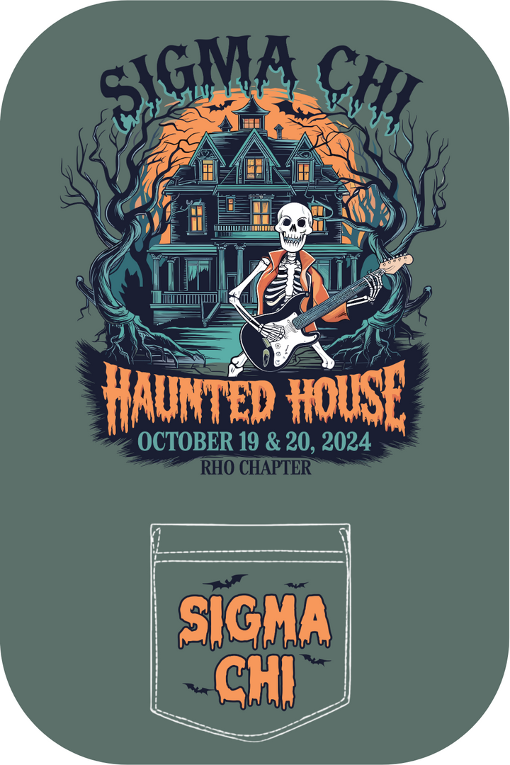 Custom Haunted House Sigma Chi Rho Chapter Scary Skeleton