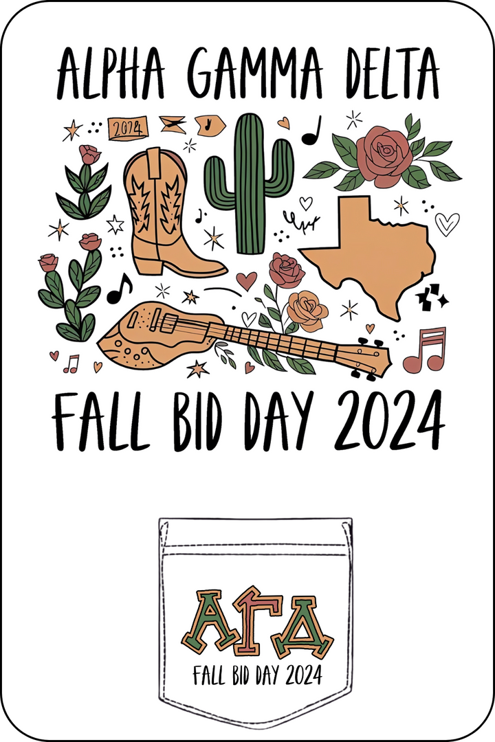 Custom Alpha Gamma Delta Fall Bid Day