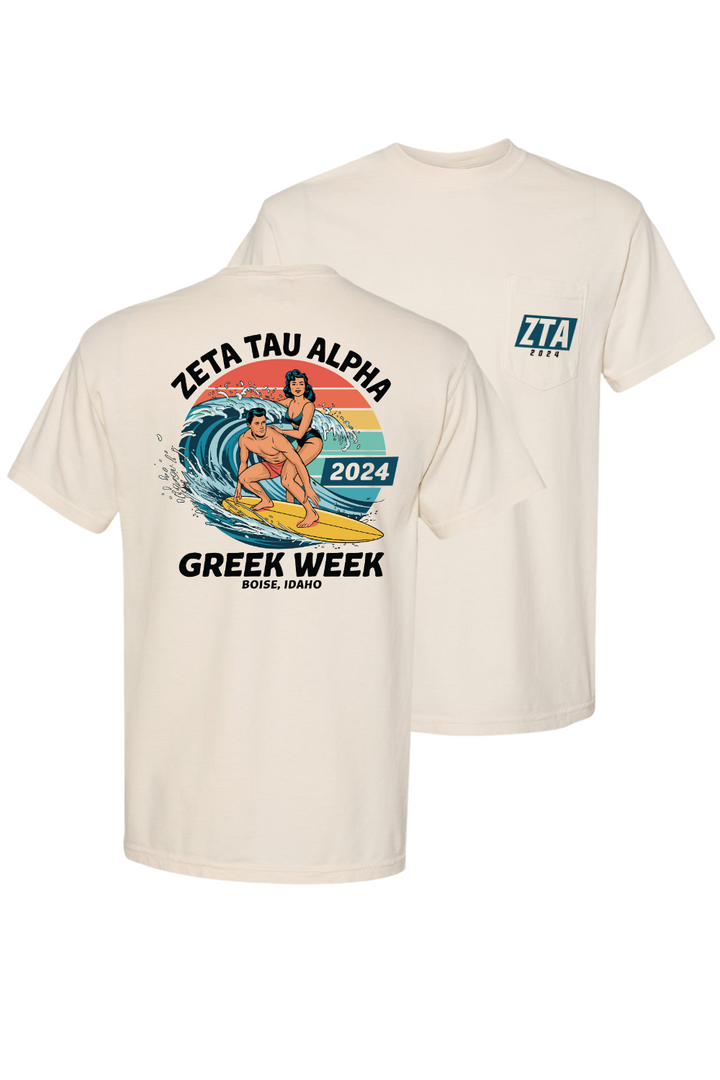 Custom Zeta Tau Alpha Greek Week Surfing