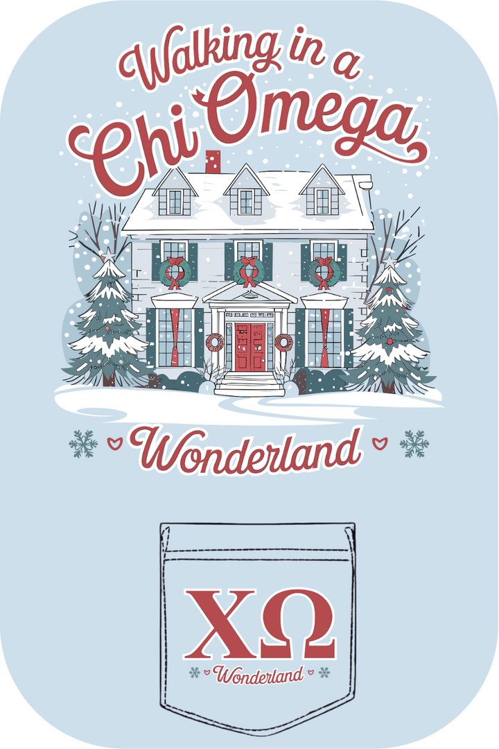 Custom Walking In A Chi Omega Wonderland