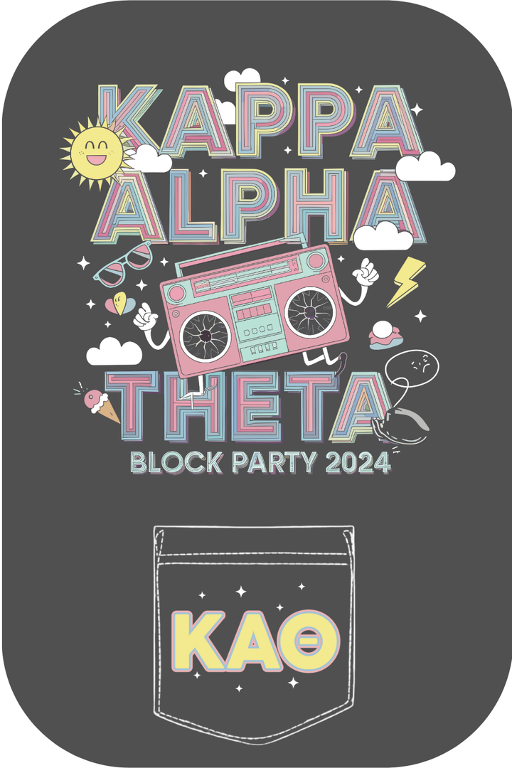 Custom Kappa Alpha Theta Block Party