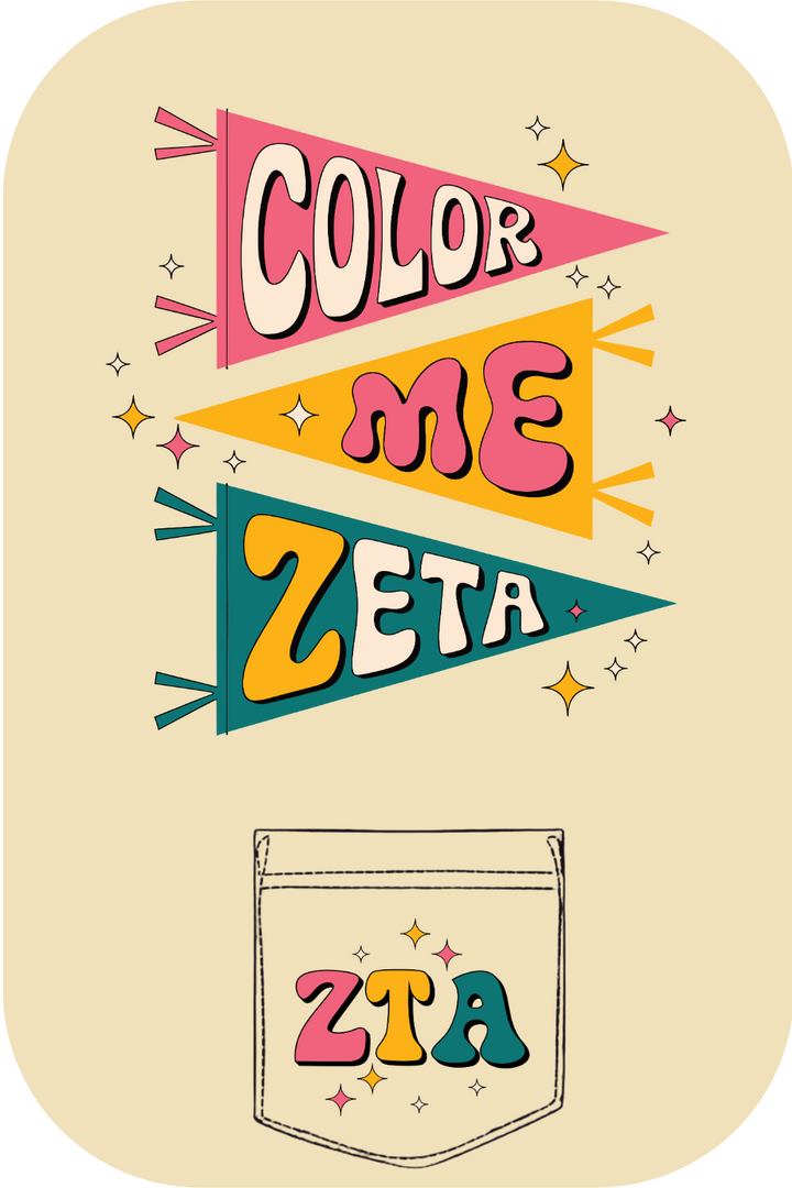 Custom Zeta Tau Alpha Color Me Zeta