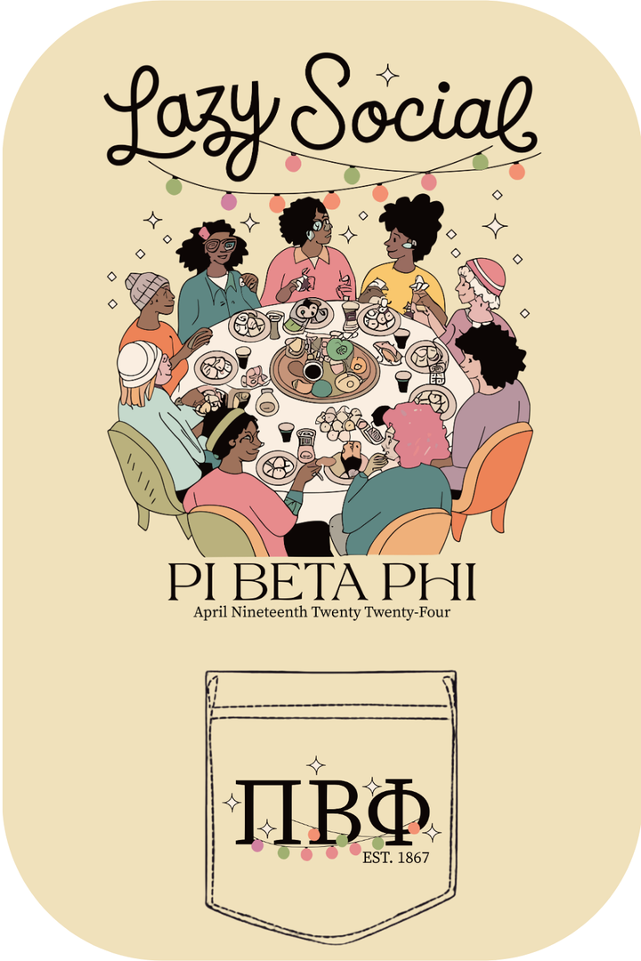 Custom Pi Beta Phi Lazy Social