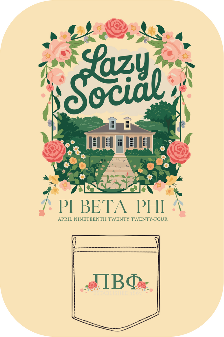 Custom Pi Beta Phi Lazy Social