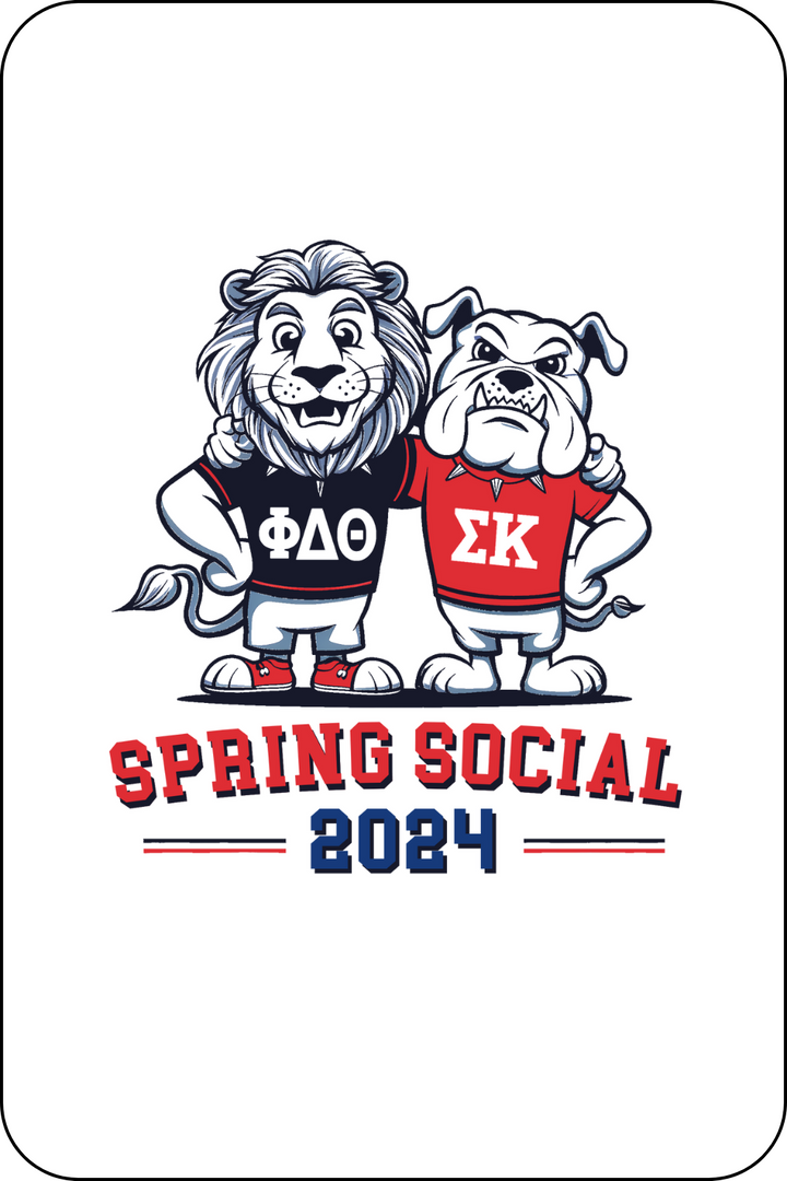 Custom Lion Pitbull Friendship Spring Social