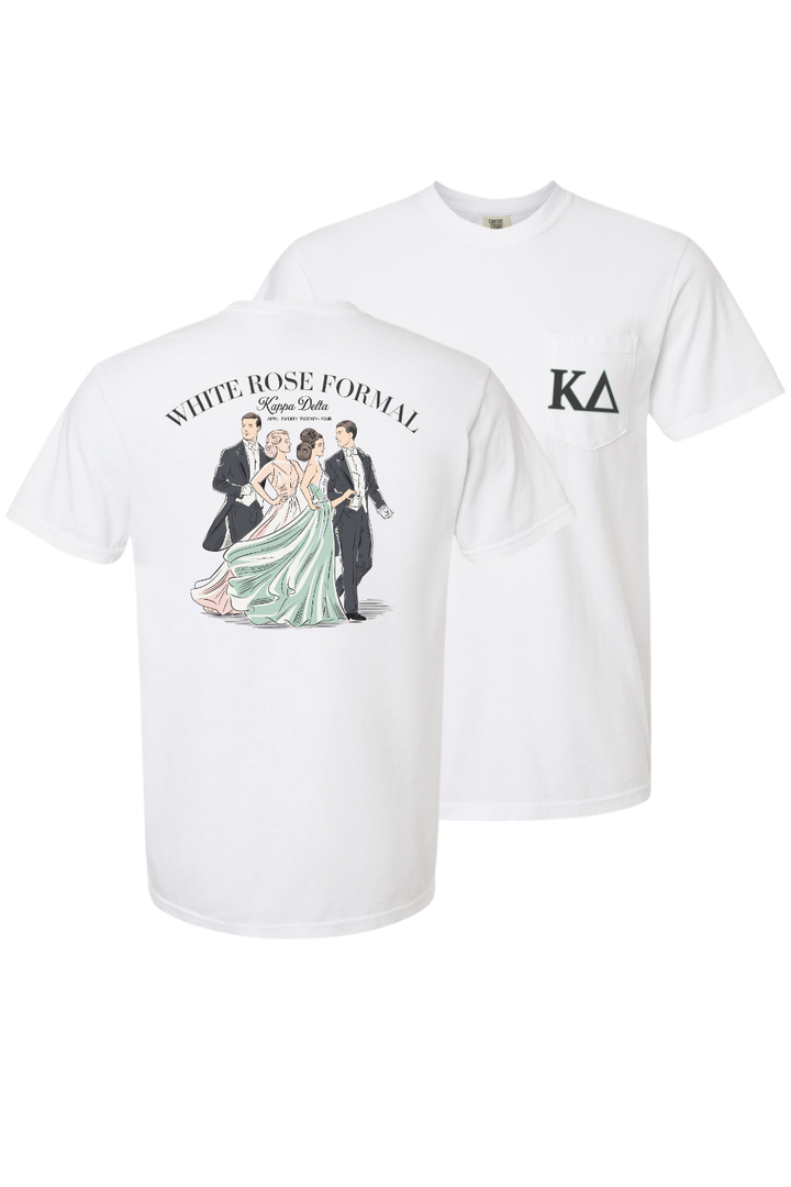 Custom White Rose Formal Kappa Delta