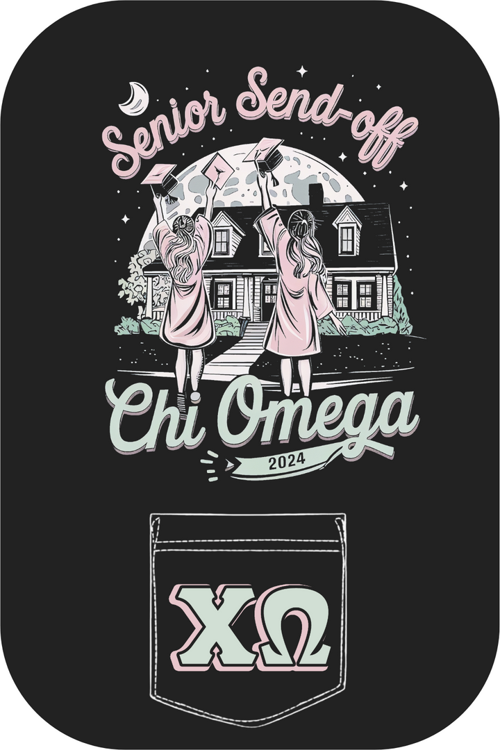 Custom Senior Send Off Chi Omega