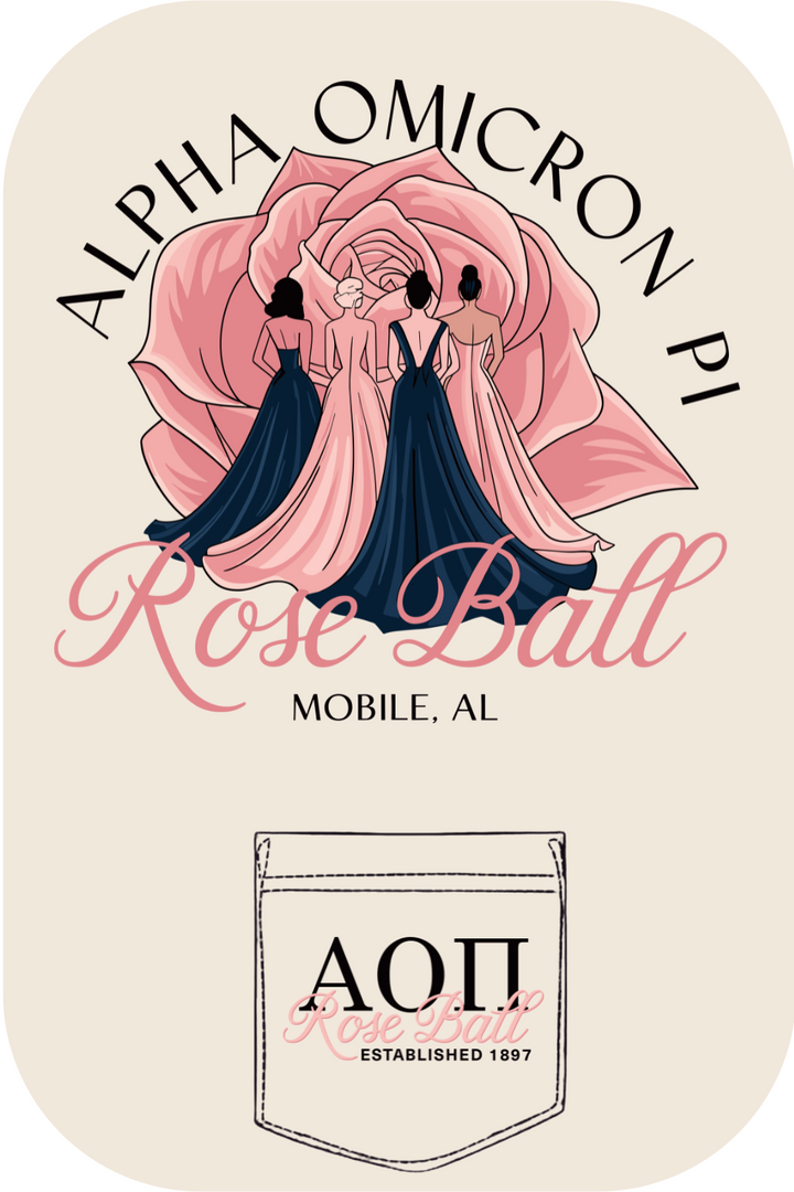 Custom Alpha Omicron Pi Rose Ball