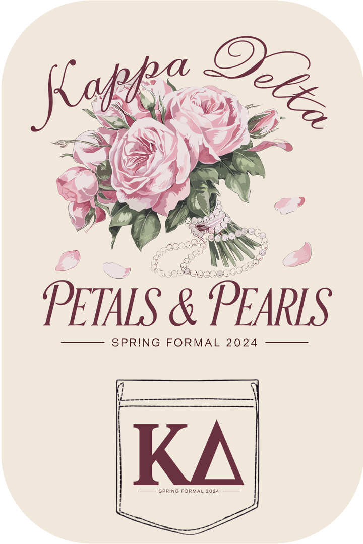Custom Kappa Delta Petals And Pearls