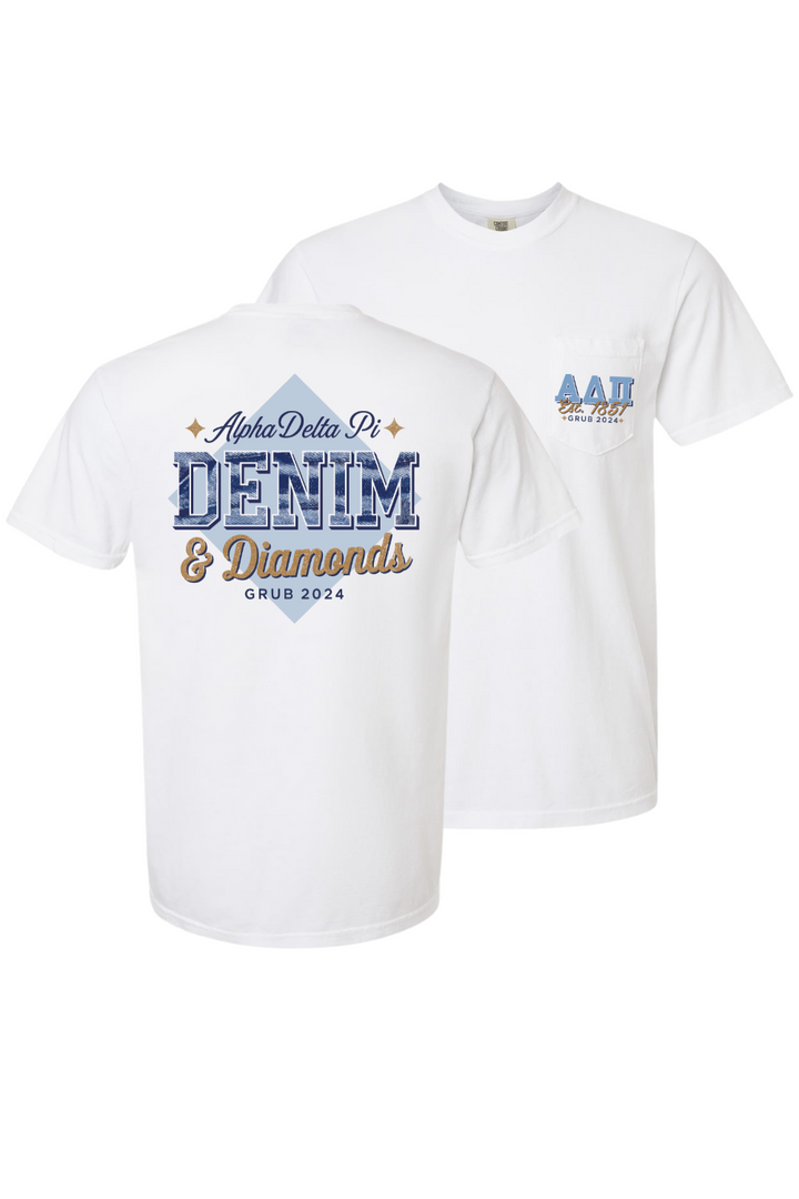 Custom Alpha Delta Pi Denim & Diamonds