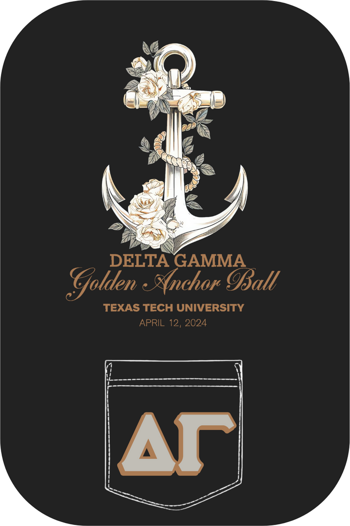 Custom Delta Gamma Golden Anchor Ball