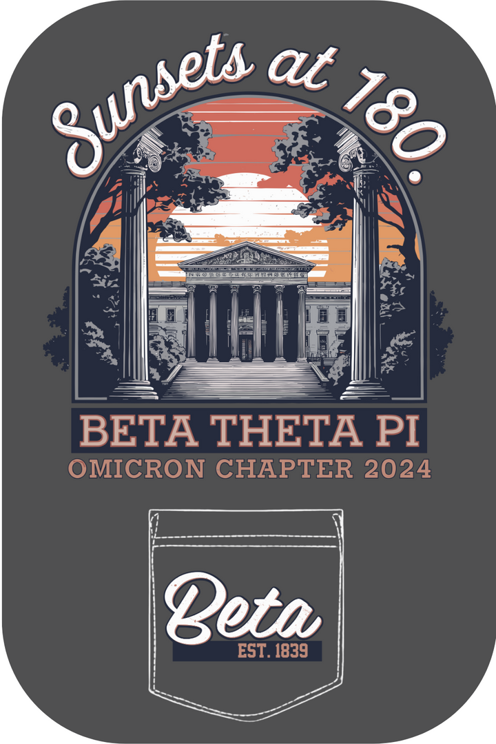 Custom Sunset Beta Theta Pi Omicron Chapter