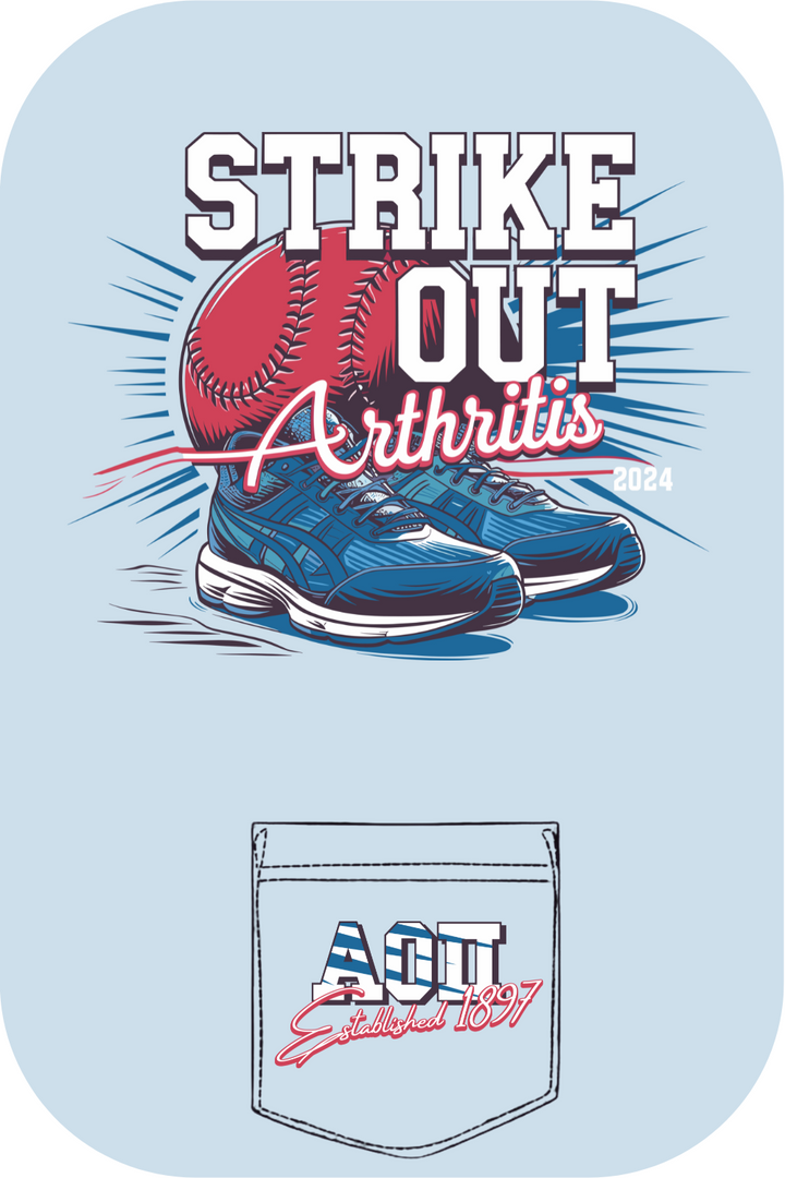 Custom Alpha Omicron Pi Strike Out Arthritis