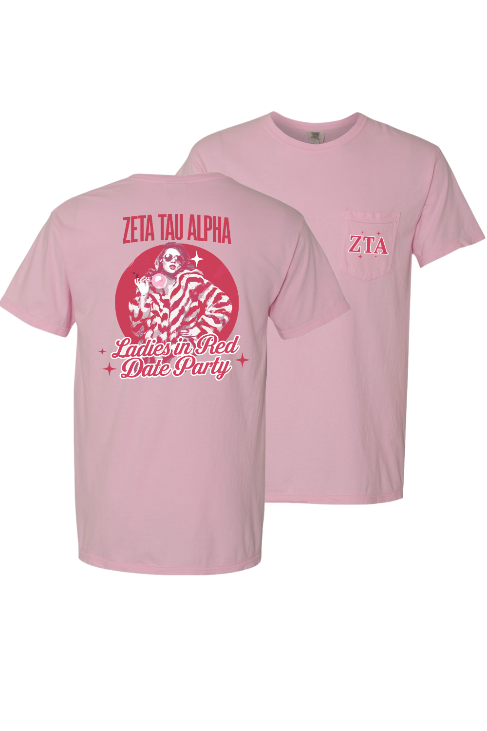 Custom Zeta Tau Alpha Ladies In Red