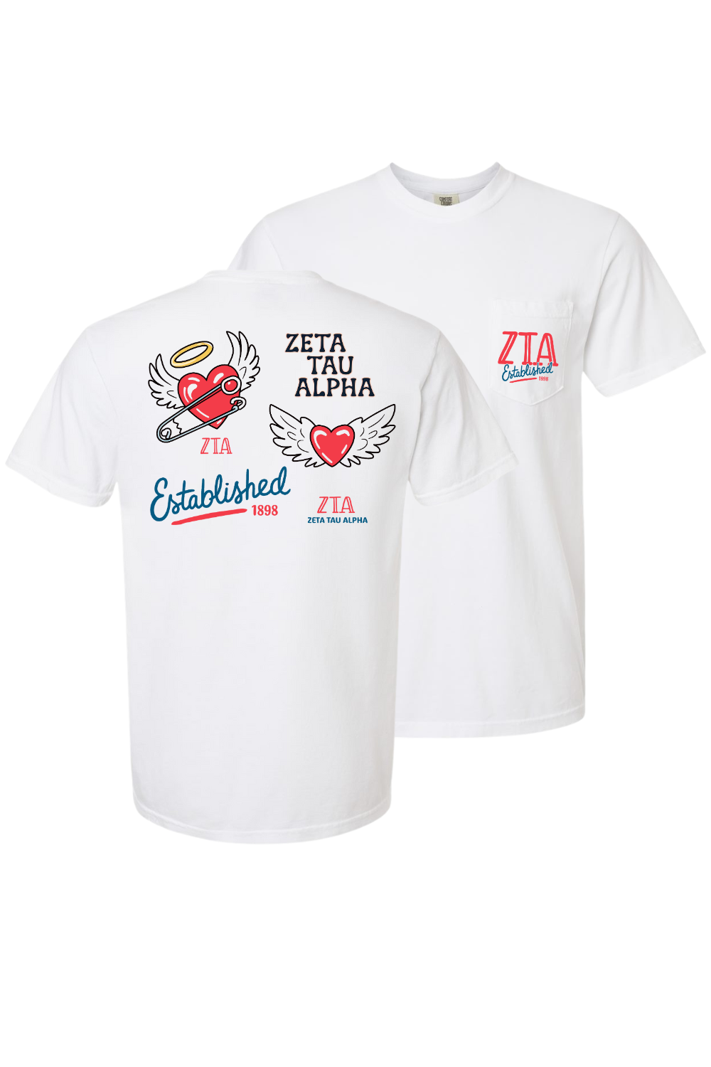 Custom Zeta Tau Alpha Hearts