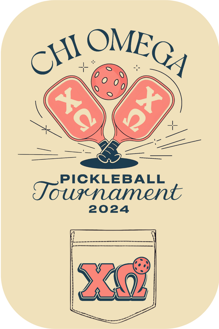 Custom Chi Omega Pickle Ball Tournament