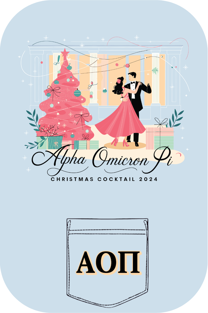 Custom Alpha Omicron Pi Christmas Cocktail