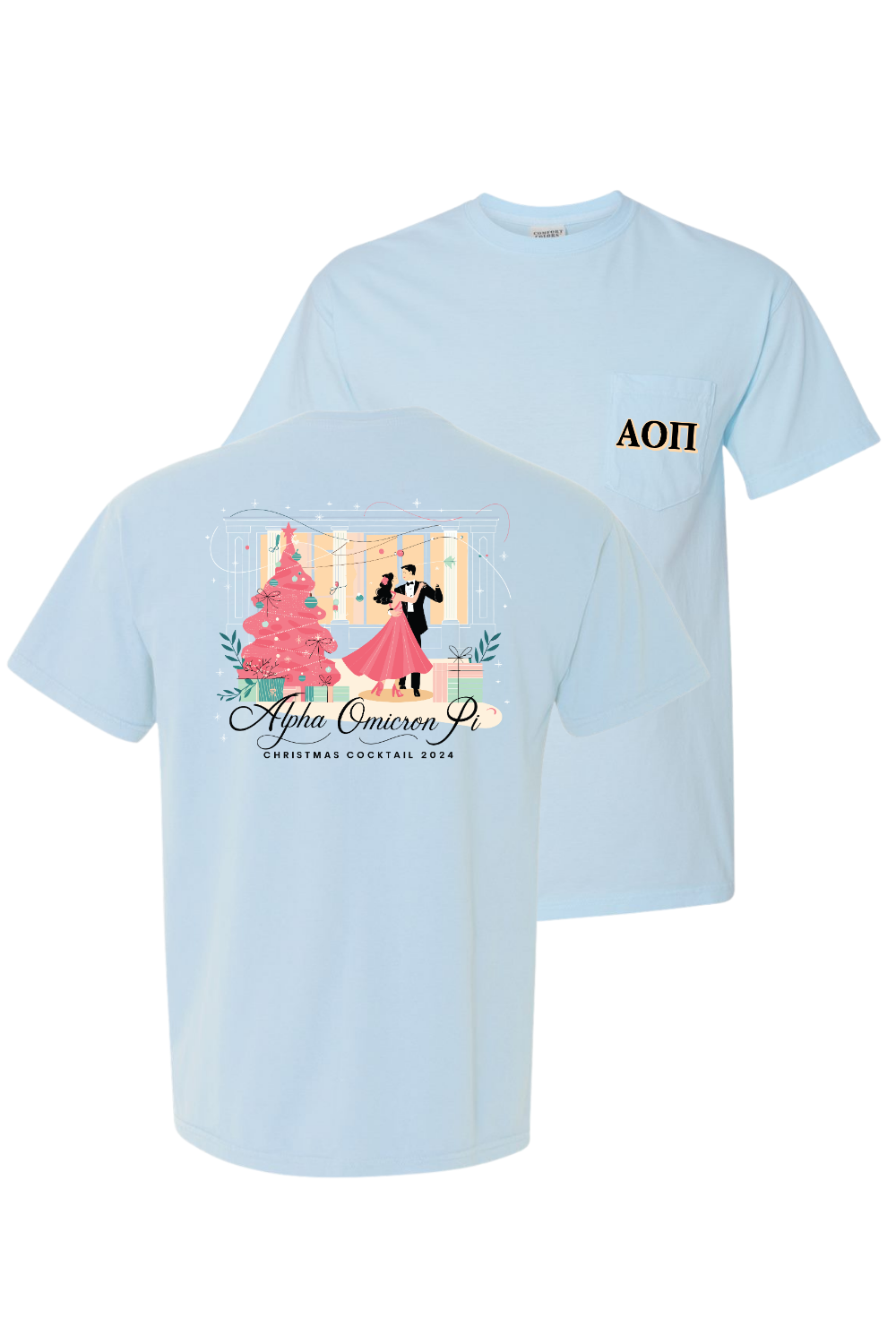 Custom Alpha Omicron Pi Christmas Cocktail