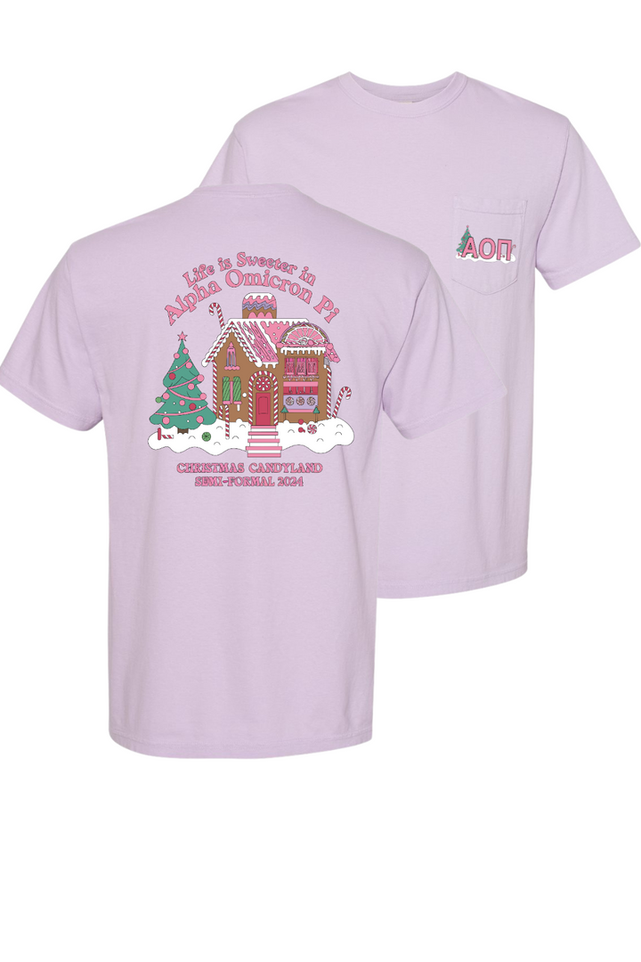 Custom Life is Sweeter in Alpha Omicron Pi Christmas Candy Land