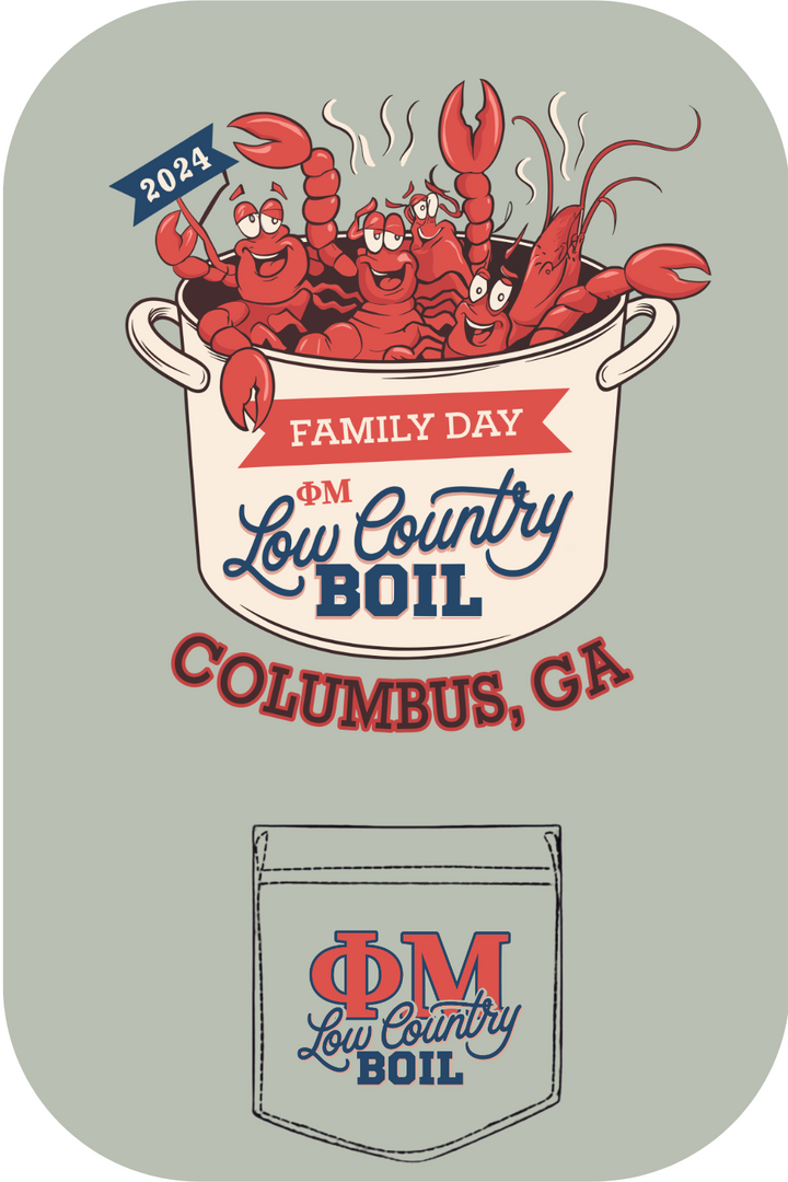 Custom Phi Mu Family Day Low Country Boil