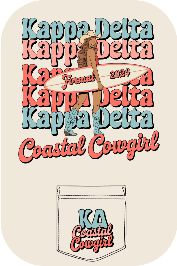 Custom Formal Kappa Delta Coastal Girl